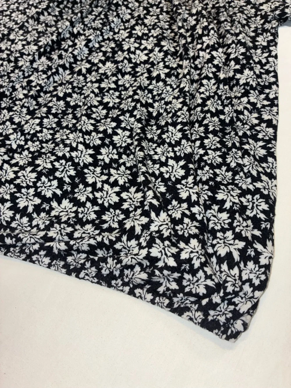 Michael Kors Dark Blue and White Floral Scoop Neck Blouse - Picture 2 of 5